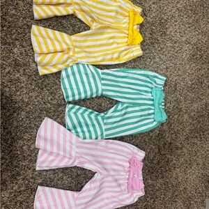 Striped Flared Bell-Bottom Pants Set